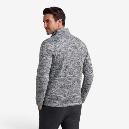 Men's Knit Zip Jacket High Neck Slim Fit with Zip Pockets Casual Wear