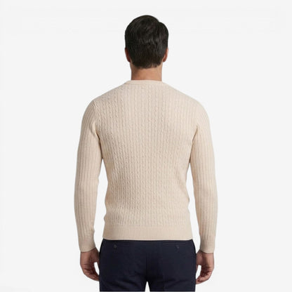 Men's Autumn Cable Knit Jumper Soft Casual Layering Comfortable Style