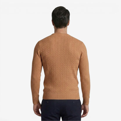 Men's Autumn Cable Knit Jumper Soft Casual Layering Comfortable Style