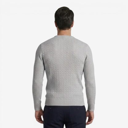 Men's Autumn Cable Knit Jumper Soft Casual Layering Comfortable Style