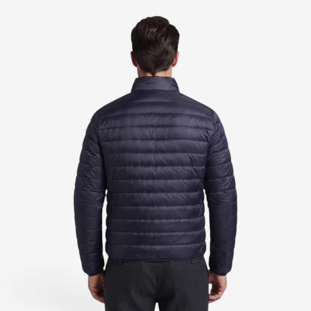 Men's Slim Fit Puffer Jacket Warm Zip-Up Casual Layering Outerwear