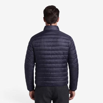 Men's Slim Fit Puffer Jacket Warm Zip-Up Casual Layering Outerwear