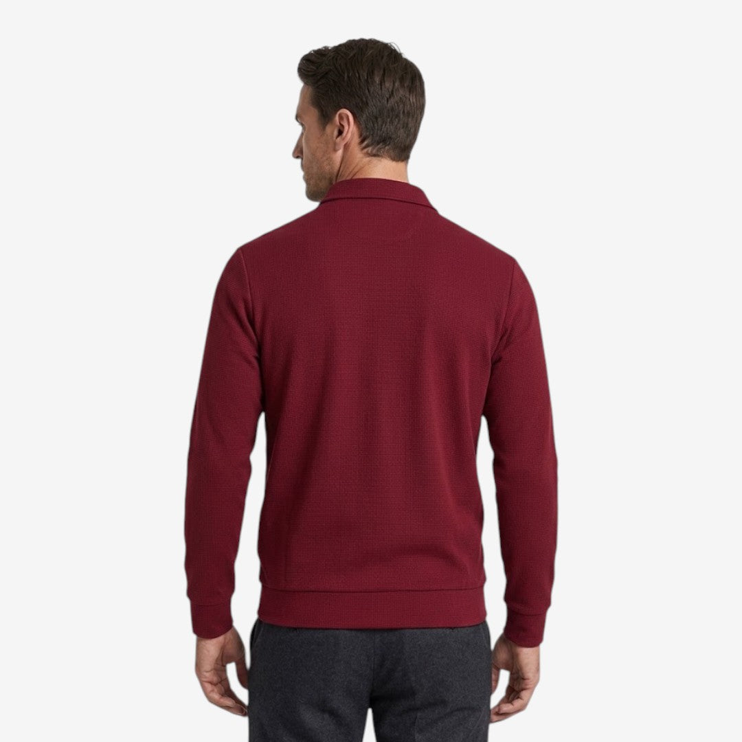 Men's Waffle Jacket Full Zip Collared Casual Everyday Layering