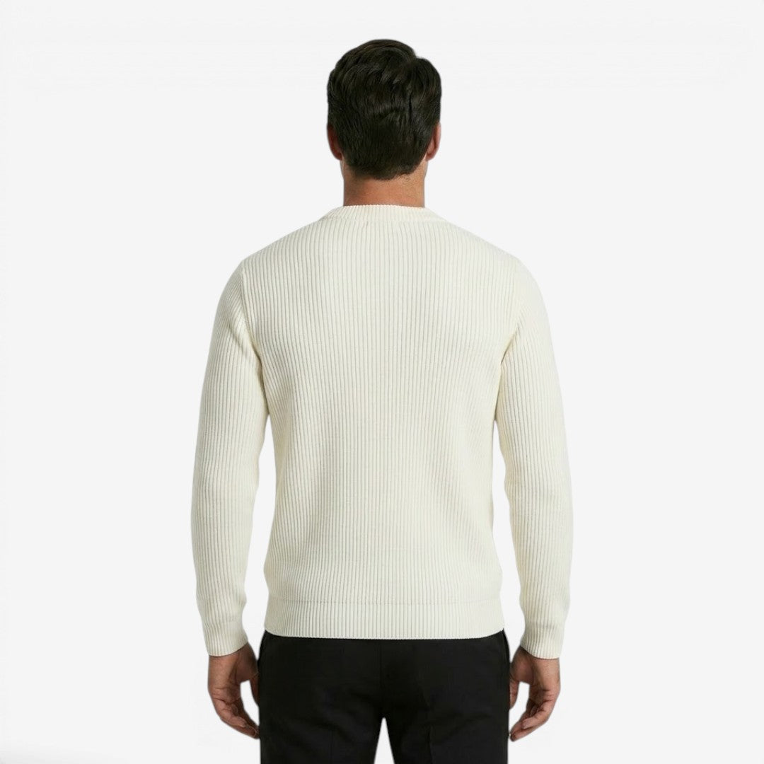 Men's Loose Fit Knit Cardigan Full Zip Closure Versatile Layering Casual Wear
