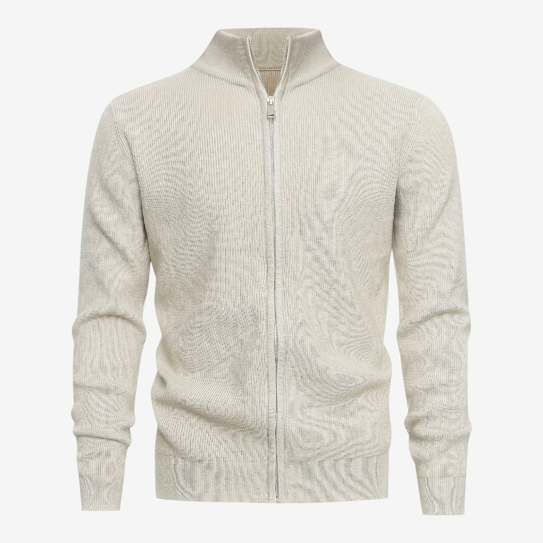 Men's Full Zip Knit Cardigan Casual Fit Long Sleeve Stylish Winter Wear