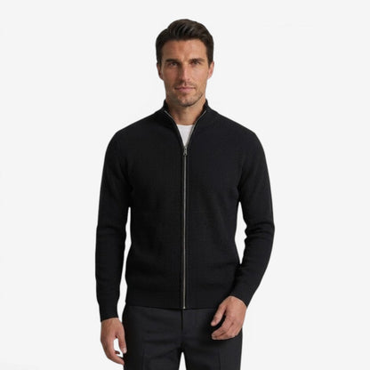 Men's Full Zip Knit Cardigan Casual Fit Long Sleeve Stylish Winter Wear