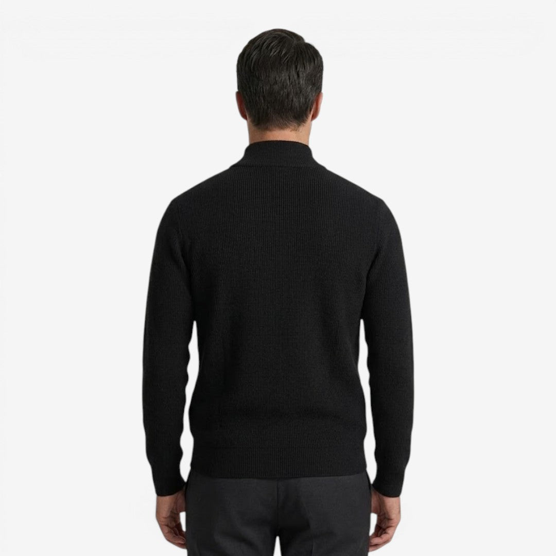 Men's Full Zip Knit Cardigan Casual Fit Long Sleeve Stylish Winter Wear
