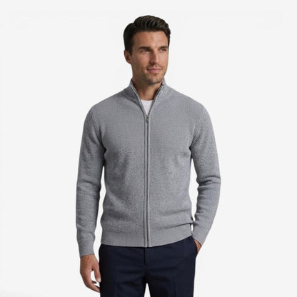 Men's Full Zip Knit Cardigan Casual Fit Long Sleeve Stylish Winter Wear