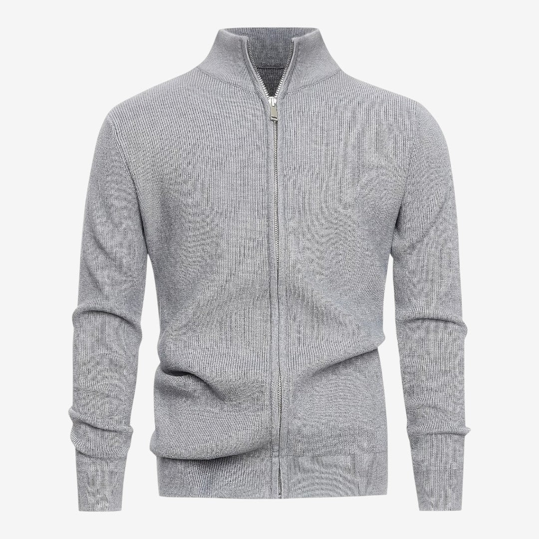 Men's Full Zip Knit Cardigan Casual Fit Long Sleeve Stylish Winter Wear