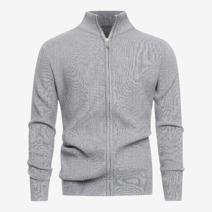 Men's Full Zip Knit Cardigan Casual Fit Long Sleeve Stylish Winter Wear