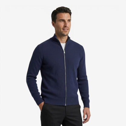 Men's Full Zip Knit Cardigan Casual Fit Long Sleeve Stylish Winter Wear