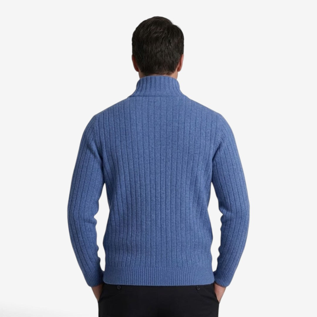 Men's Full Zip Cardigan Warm Winter Knitwear Relaxed Fit Everyday Layering