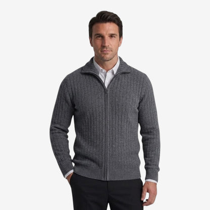 Men's Full Zip Cardigan Warm Winter Knitwear Relaxed Fit Everyday Layering