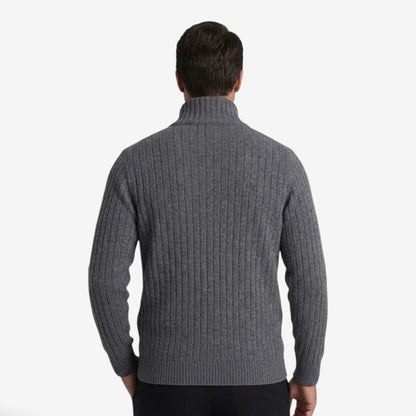 Men's Full Zip Cardigan Warm Winter Knitwear Relaxed Fit Everyday Layering
