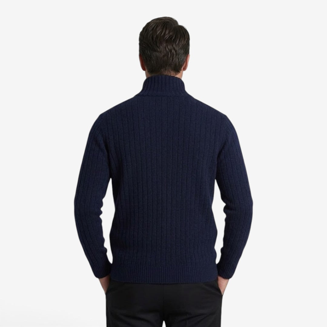 Men's Full Zip Cardigan Warm Winter Knitwear Relaxed Fit Everyday Layering