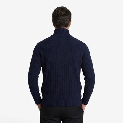 Men's Full Zip Cardigan Warm Winter Knitwear Relaxed Fit Everyday Layering
