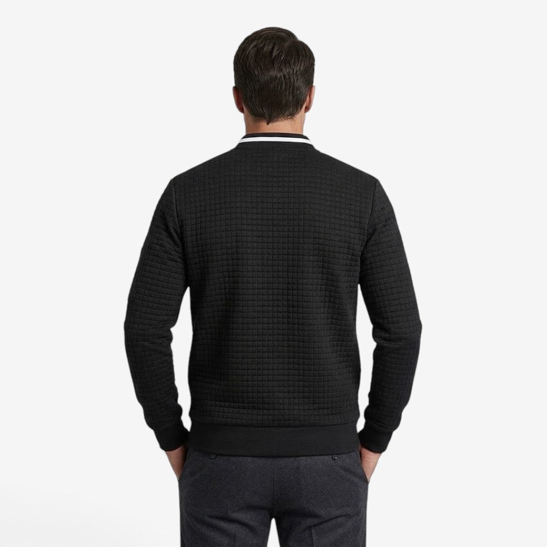 Men's Casual Plaid Jacket Full Zip Stand Collar Everyday Layering