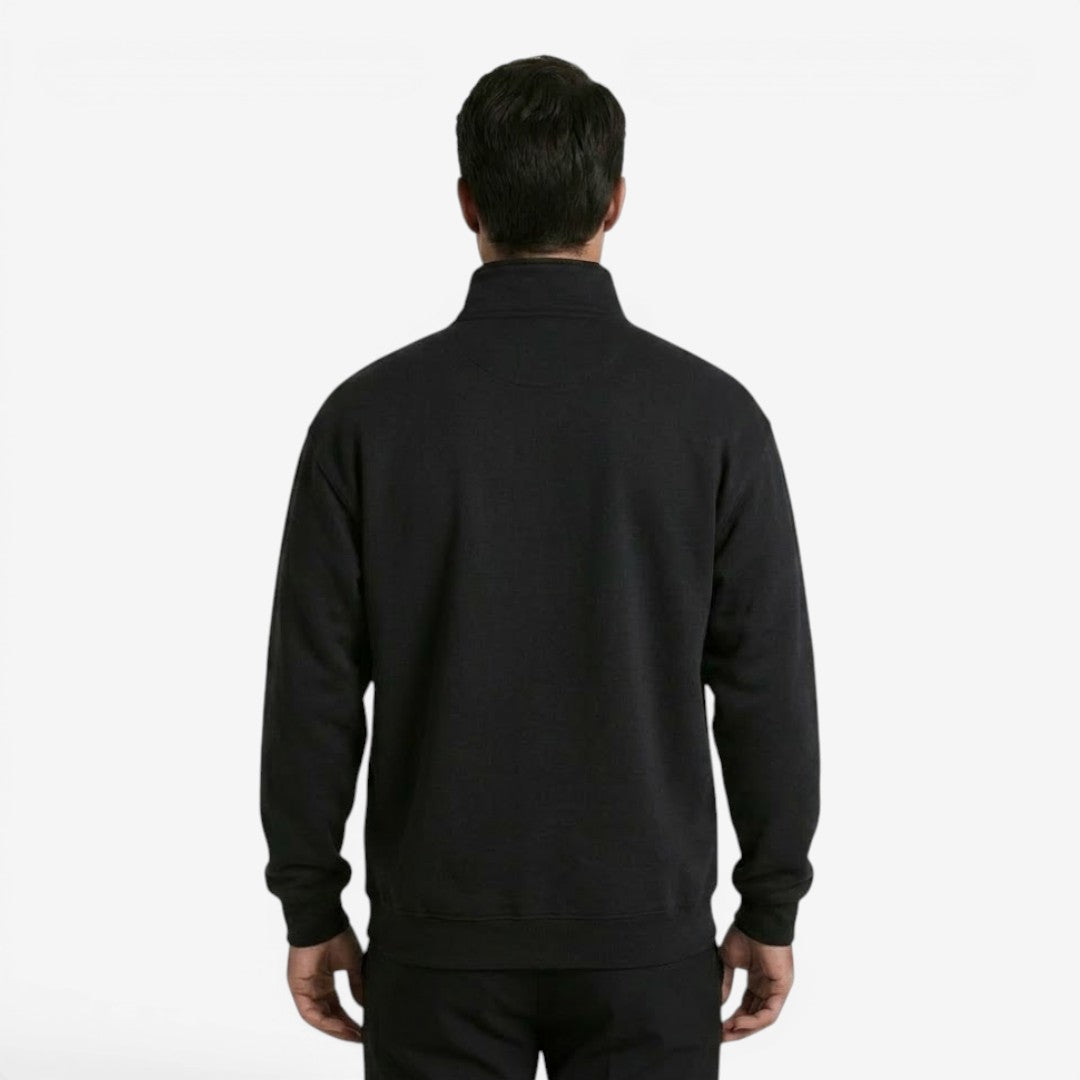 Men's Casual Quarter Zip Jumper Stand Collar Soft Knit Everyday Wear
