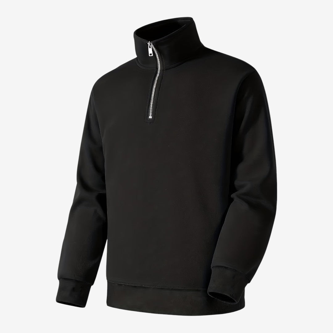 Men's Casual Quarter Zip Jumper Stand Collar Soft Knit Everyday Wear
