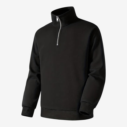 Men's Casual Quarter Zip Jumper Stand Collar Soft Knit Everyday Wear