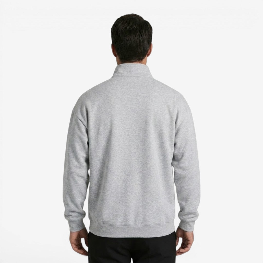 Men's Casual Quarter Zip Jumper Stand Collar Soft Knit Everyday Wear