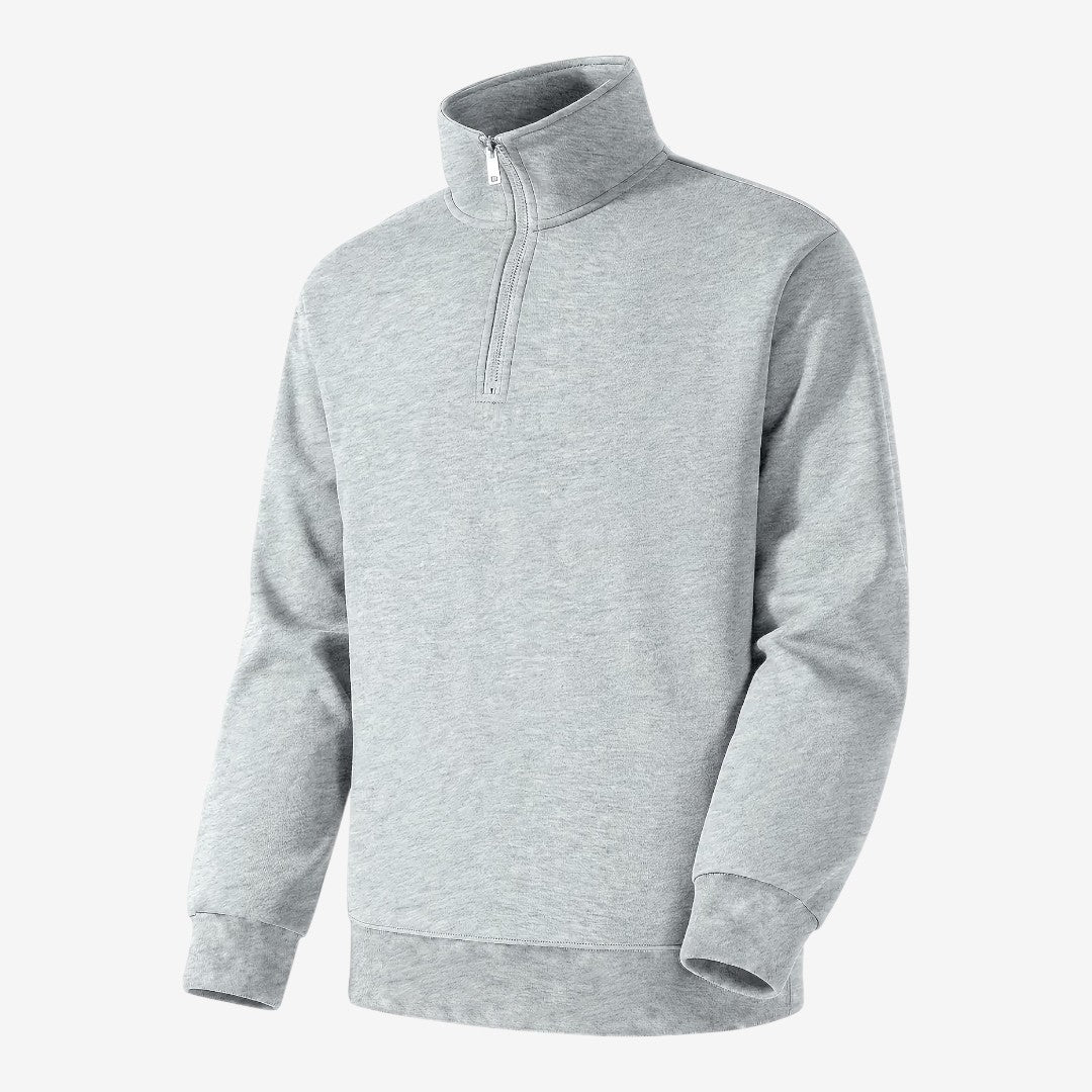 Men's Casual Quarter Zip Jumper Stand Collar Soft Knit Everyday Wear