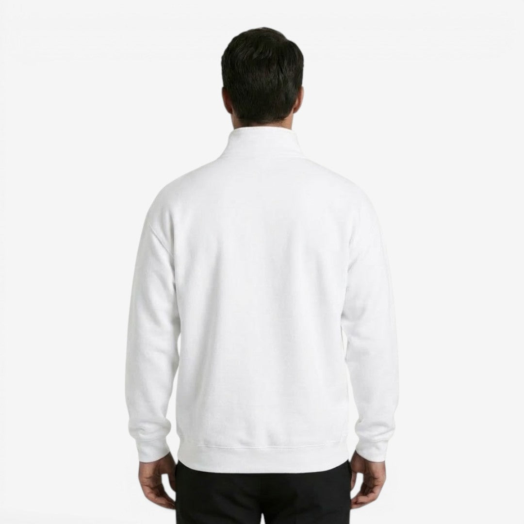 Men's Casual Quarter Zip Jumper Stand Collar Soft Knit Everyday Wear