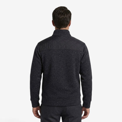 Men's Quilted Knit Jacket Smart Casual Stand Collar Stylish Layering