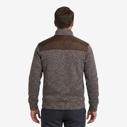 Men's Quilted Knit Jacket Smart Casual Stand Collar Stylish Layering