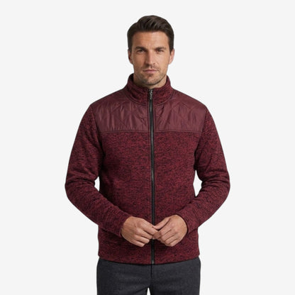 Men's Quilted Knit Jacket Smart Casual Stand Collar Stylish Layering
