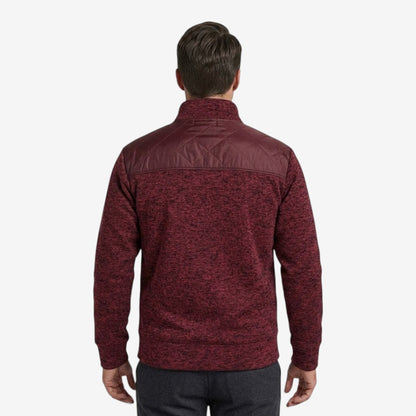Men's Quilted Knit Jacket Smart Casual Stand Collar Stylish Layering