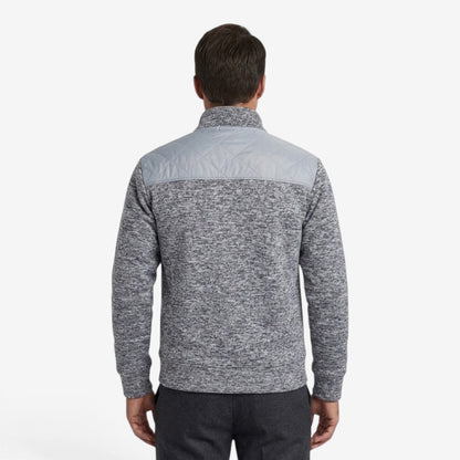 Men's Quilted Knit Jacket Smart Casual Stand Collar Stylish Layering