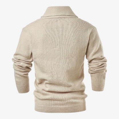 Men's Shawl Collar Cardigan Button-Up Winter Layering Stylish Warmth