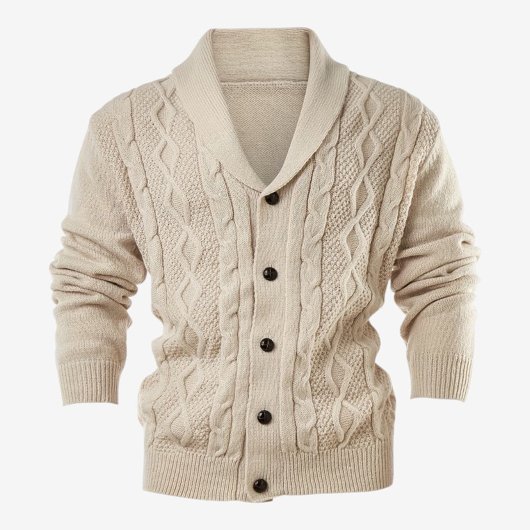 Men's Shawl Collar Cardigan Button-Up Winter Layering Stylish Warmth