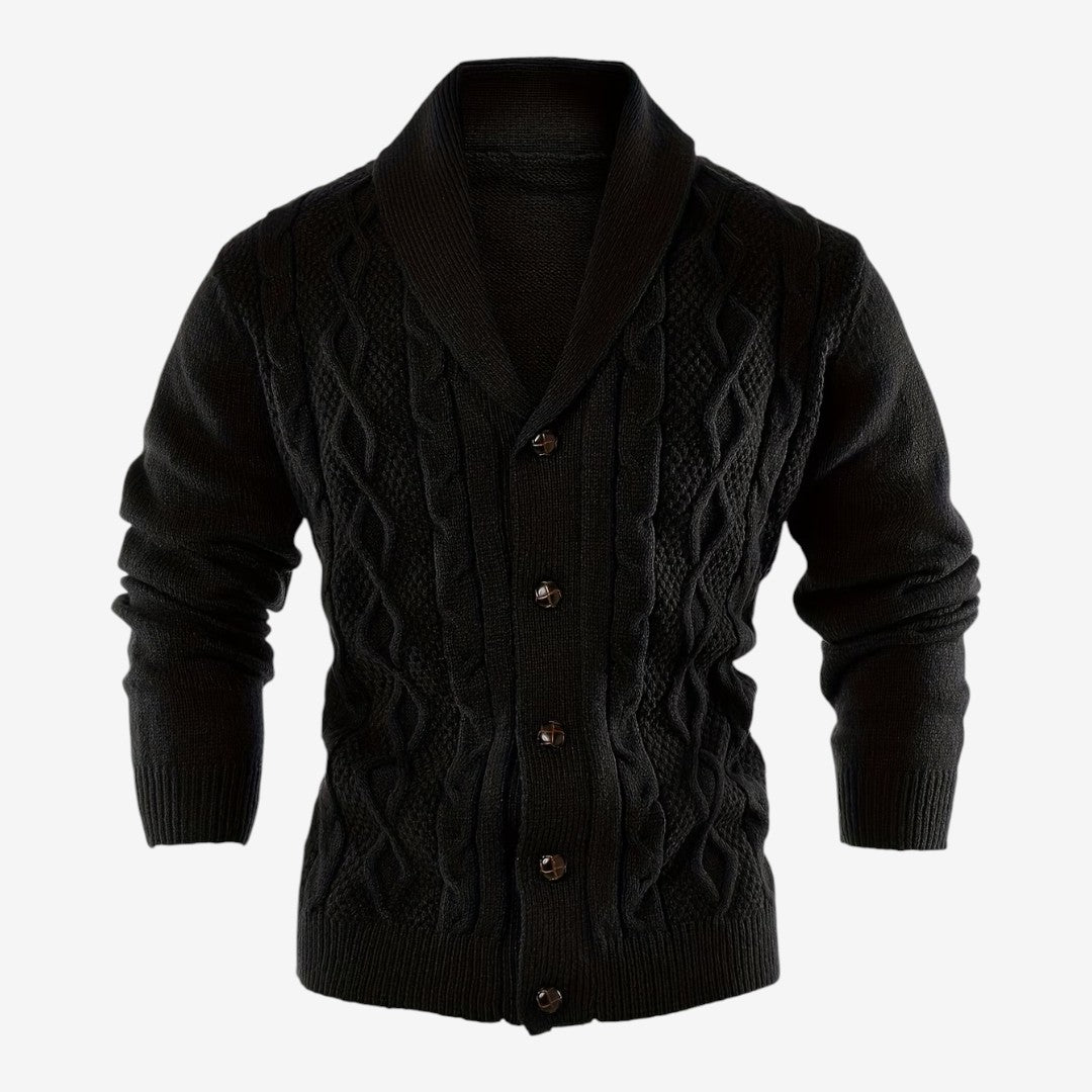 Men's Shawl Collar Cardigan Button-Up Winter Layering Stylish Warmth