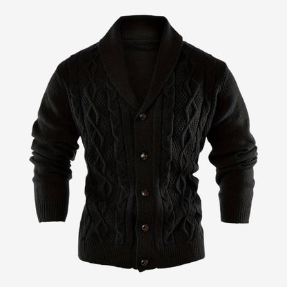 Men's Shawl Collar Cardigan Button-Up Winter Layering Stylish Warmth