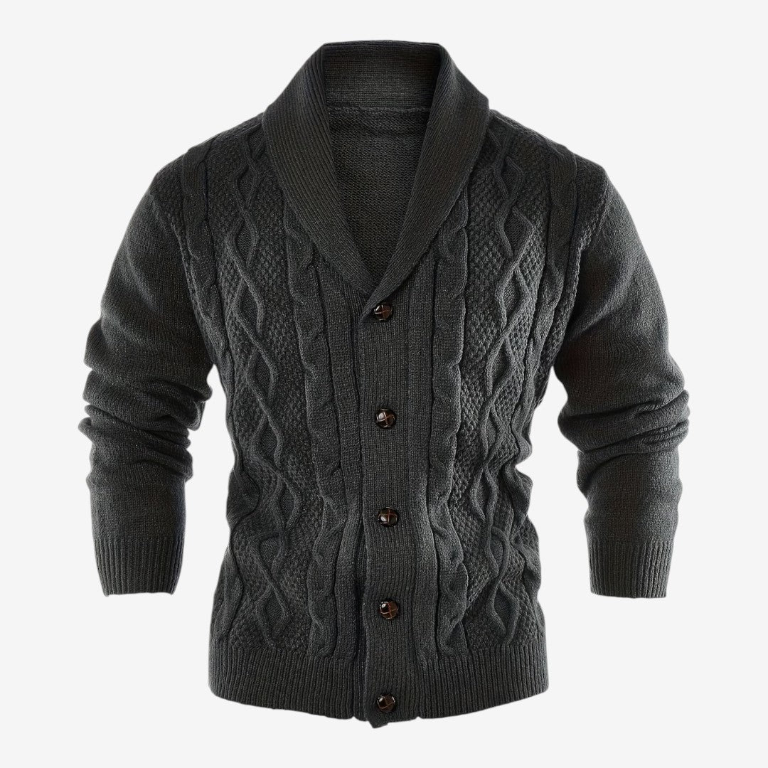 Men's Shawl Collar Cardigan Button-Up Winter Layering Stylish Warmth