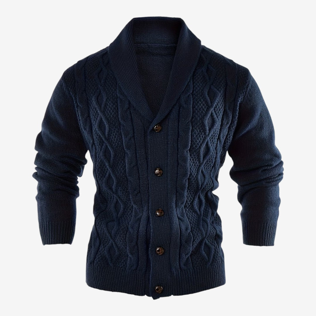 Men's Shawl Collar Cardigan Button-Up Winter Layering Stylish Warmth