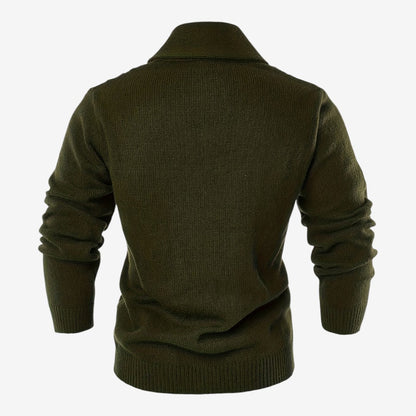 Men's Shawl Collar Cardigan Button-Up Winter Layering Stylish Warmth