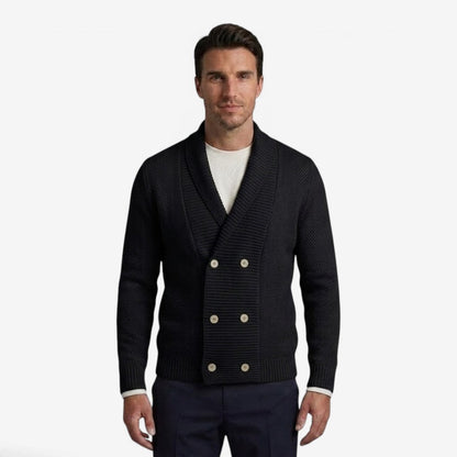 Men's Shawl Collar Cardigan Knit Design Relaxed Fit Layering Everyday Wear