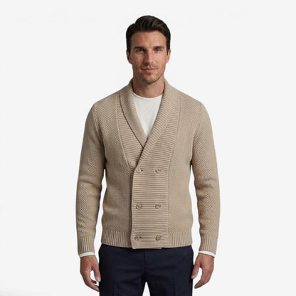 Men's Shawl Collar Cardigan Knit Design Relaxed Fit Layering Everyday Wear