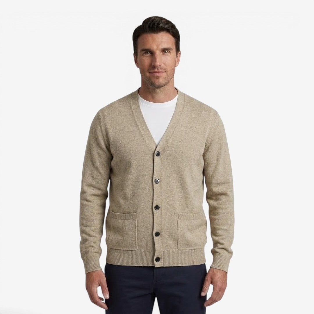 Men's Soft Knit Cardigan Button Closure Long Sleeve Casual Autumn Layering
