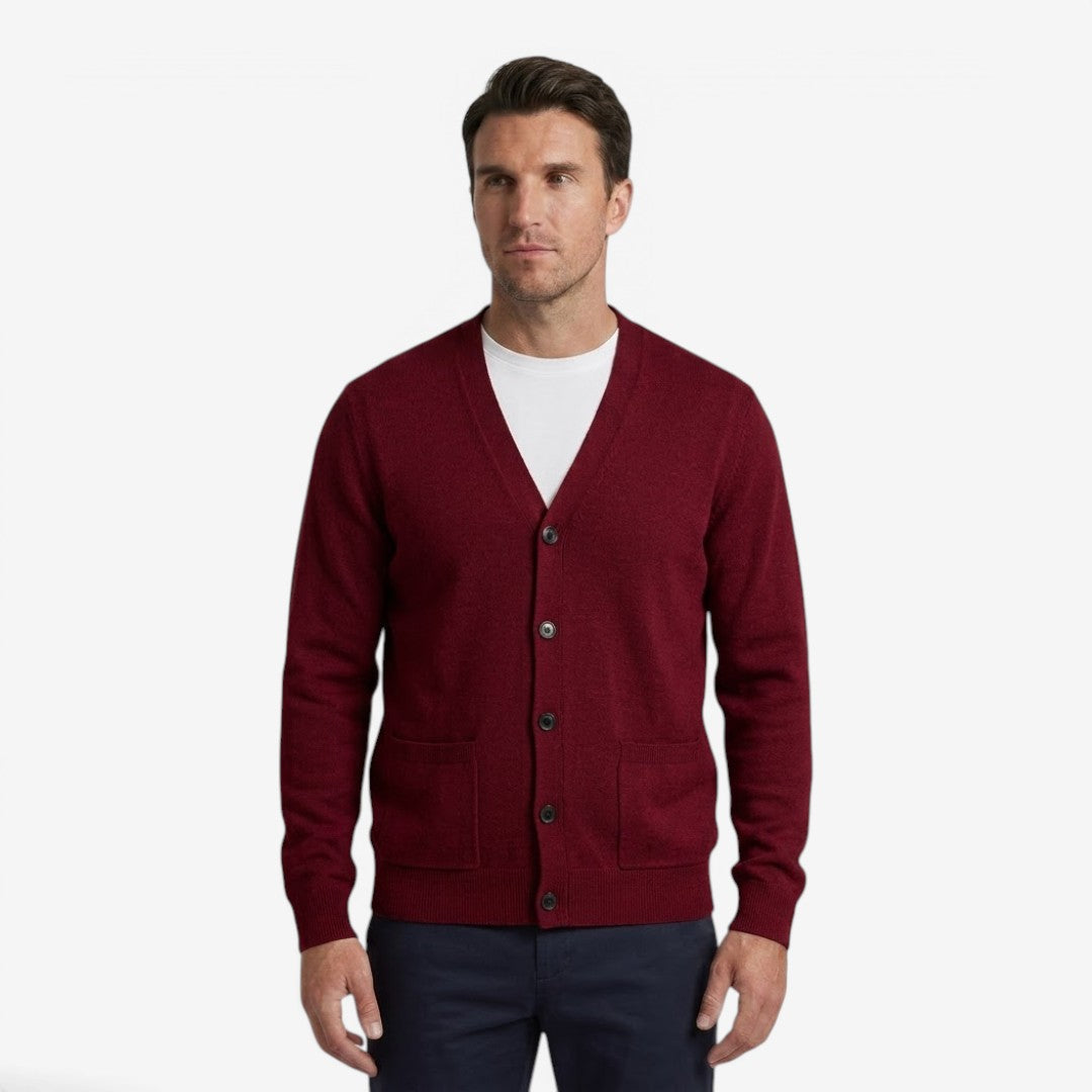 Men's Soft Knit Cardigan Button Closure Long Sleeve Casual Autumn Layering