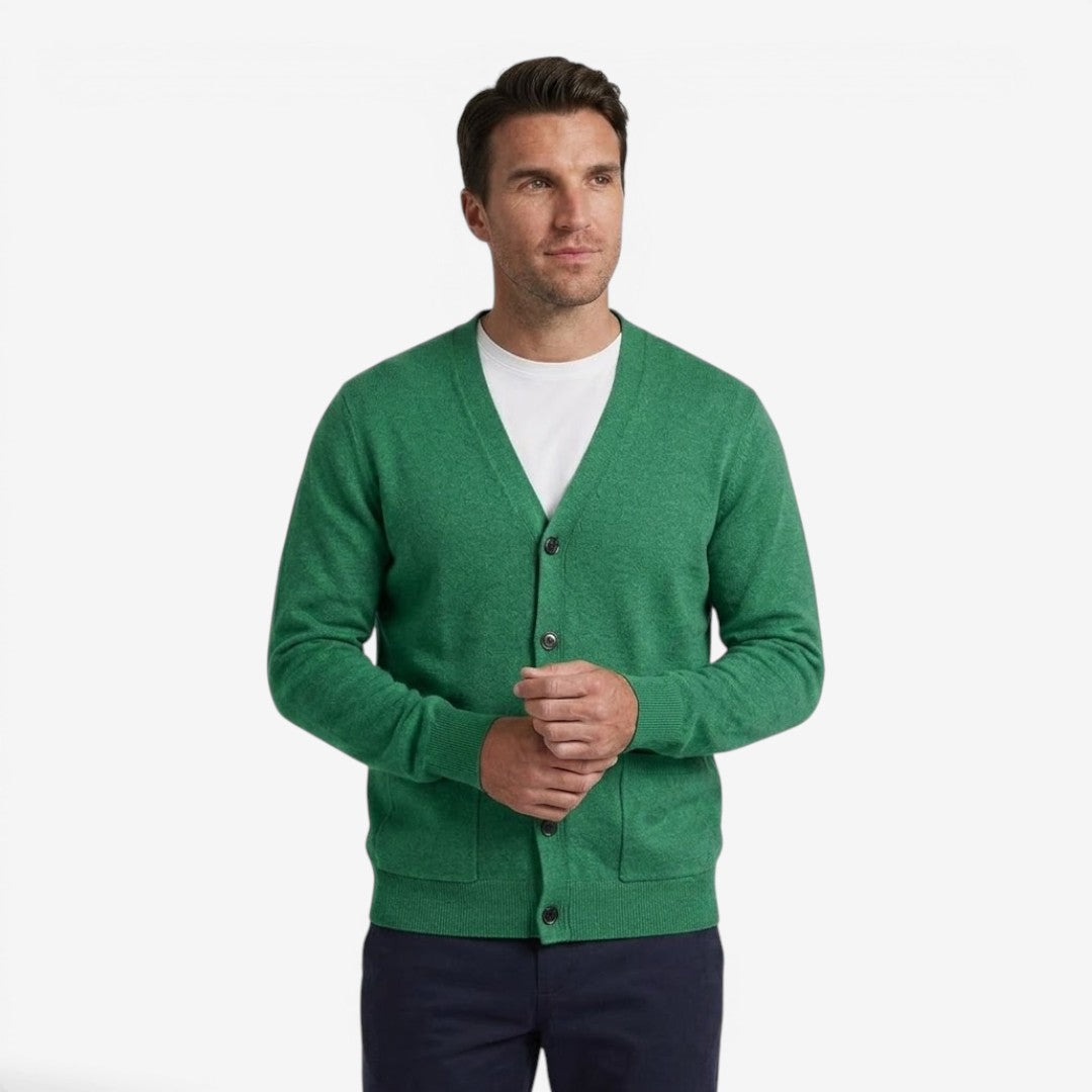 Men's Soft Knit Cardigan Button Closure Long Sleeve Casual Autumn Layering