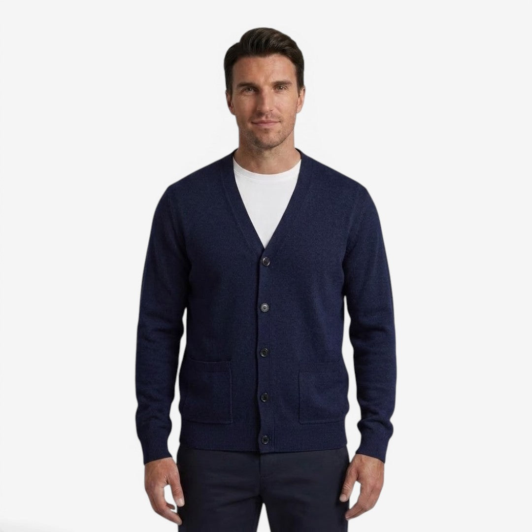 Men's Soft Knit Cardigan Button Closure Long Sleeve Casual Autumn Layering