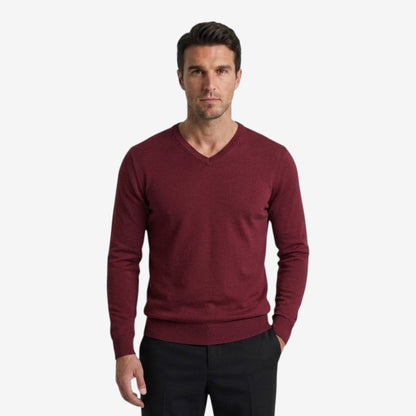 Men's Slim Fit V-Neck Sweatshirt Casual Classic Style Everyday Wear