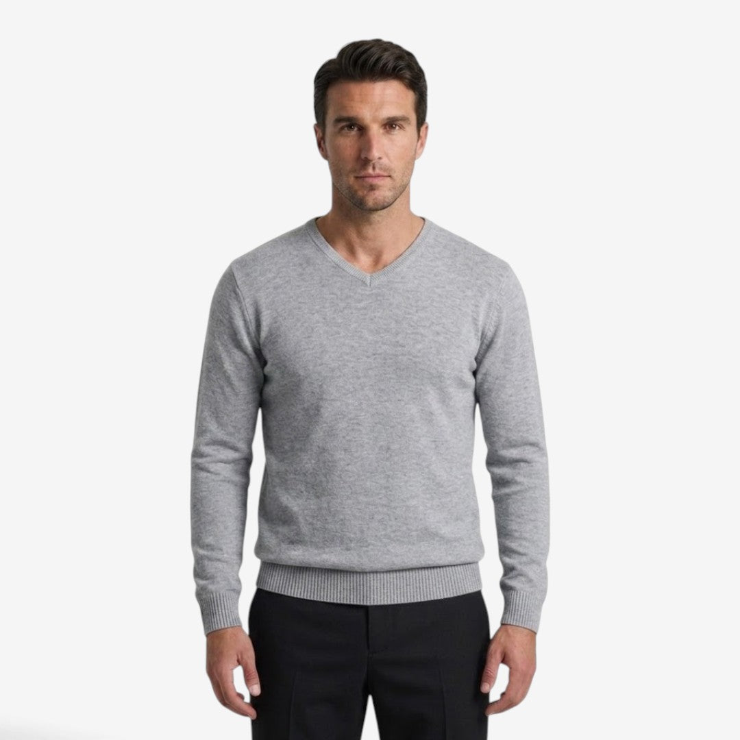 Men's Slim Fit V-Neck Sweatshirt Casual Classic Style Everyday Wear