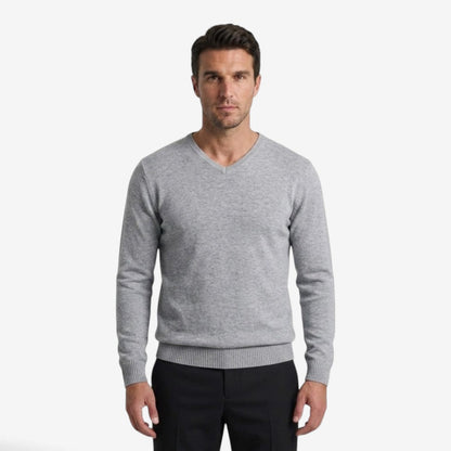 Men's Slim Fit V-Neck Sweatshirt Casual Classic Style Everyday Wear