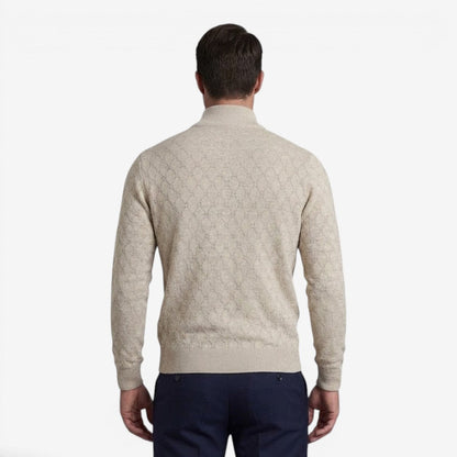 Men's Soft Stretch Quarter Zip Jumper Stand Collar Casual Everyday Wear