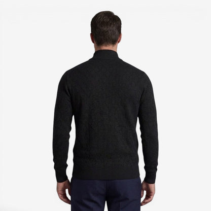 Men's Soft Stretch Quarter Zip Jumper Stand Collar Casual Everyday Wear